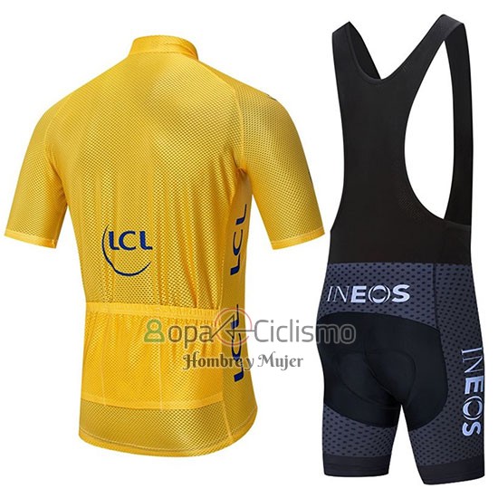 Ineos Ropa Ciclismo Culotte Corto 2020 Mangas Cortas AMarillo Negro